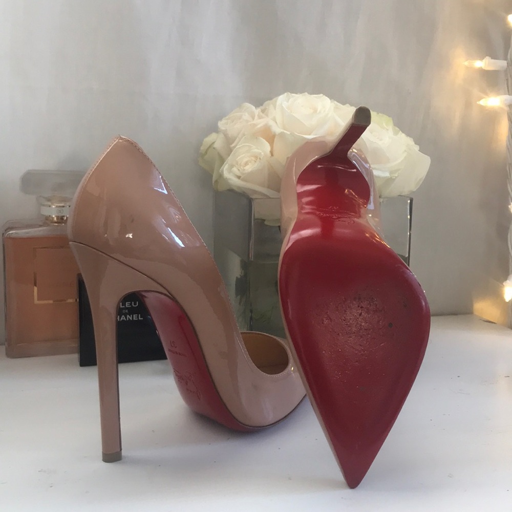 Christian Loubitin Worn Twice Nude Pumps